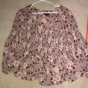 Flower blouse top